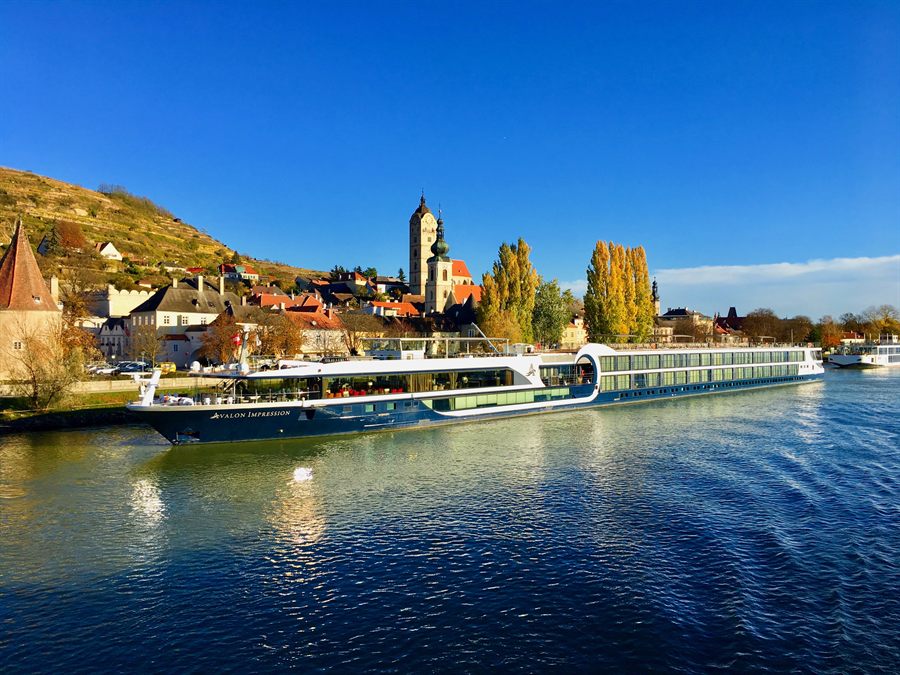 River cruise ship in the Wachau Valley